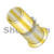 1/4-28-.260 Small Head Ribbed Rivet Nut Zinc Yellow Dichromate (Pack Qty 1,000) BC-LS-15260S