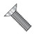 1/4-20X1/2 Phillips Flat 100 Degree Machine Screw Fully Threaded 18-8 Stainless Steel (Pack Qty 1,000) BC-1408MP1188