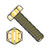 5/8-11X2 1/4 Hex Tap Bolt Grade 8 Fully Threaded Zinc Yellow (Pack Qty 150) BC-6236BHT8