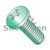 8-32X3/8 Phillips Pan Machine Screw Fully Threaded Zinc Green (Pack Qty 10,000) BC-0806MPPG
