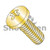 6-32X3/4 Phillips Pan Machine Screw Fully Threaded Zinc Yellow (Pack Qty 10,000) BC-0612MPPY