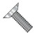 5-40X1/2 Phillips Flat Undercut Machine Screw Fully Threaded 18-8 Stainless Steel (Pack Qty 5,000) BC-0508MPU188