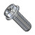 10-32X3/8 Phillips Indented Hex Washer Machine Screw Fully Threaded Zinc (Pack Qty 7,000) BC-1106MPW