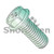 10-32X3/8 Phillips Indented Hex Washer Machine Screw Fully Threaded Zinc and Green (Pack Qty 7,000) BC-1106MPWG