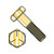 1/4-20X3/4 MS90725 Military Hex Head Cap Screw Coarse Thread Cadmium Yellow Grade 5 DFAR (Pack Qty 2,700) BC-MS90725-6