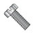 10-32X3/4 Slotted Indented Hex Head Machine Screw Fully Threaded 18-8 Stainless Steel (Pack Qty 2,000) BC-1112MSH188