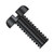 4-40X1/2 Slotted Pan Machine Screw Fully Threaded Black Zinc (Pack Qty 10,000) BC-0408MSPBZ