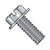 10-24X1 3/4 Slotted Indented Hex Washer Head Machine Screw Fully Threaded Zinc (Pack Qty 2,000) BC-1028MSW