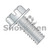 3/8-16X4 Slotted Indented Hex Washer Head Machine Screw Fully Threaded Zinc (Pack Qty 200) BC-3764MSW