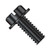 8-32X5/16 Slotted Indented Hex Washer Head Machine Screw Fully Threaded Black Oxide (Pack Qty 10,000) BC-0805MSWB