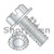 1/4-20X1 Slotted Indented Hex Washer Head Serrated Machine Screw Fully Threaded Zinc (Pack Qty 2,000) BC-1416MSWS