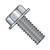 5/16-18X2 1/2 Unslotted Indented Hex Washer Head Machine Screw Fully Threaded Zinc (Pack Qty 500) BC-3140MW