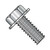 10-32X3/4 Unslotted Indented Hex Washer Head Machine Screw Full thread 18-8Stainless Steel (Pack Qty 2,000) BC-1112MW188