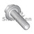 1/4-20X3/8 Serrated Hex Flanged Washer Full Thread Screw 18-8 Stainless Steel (Pack Qty 1,000) BC-1406MWW188