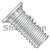 8-32X3/8 Self Clinching Stud Full Thread Hardened Steel Heat Treat Zinc (Pack Qty 10,000) BC-0806SCN