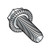 3/8-16X3/4 Unslotted Ind Hex Wash Serrated Thread Rolling Screws Screw Full Thread Zinc Wax (Pack Qty 1,000) BC-3712RWS