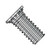 3/8-16X1 Self Clinching Stud 12 Rib Full Thread 300 Series Stainless Steel (Pack Qty 250) BC-3716SCN300