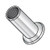6-32-.075 Flat Head Threaded Insert Rivet Nut Aluminum Cleaned and Polished NON-RIBBED (Pack Qty 1,000) BC-XA-06075