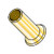 8-32-.120 Flat Head Threaded Insert Rivet Nut Steel Zinc Yellow Dichromate NON-RIBBED (Pack Qty 1,000) BC-XS-08120