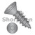 6-20X3/8 6 Lobe Flat Self Tapping Screw Type A B Fully Threaded 18 8 Stainless Steel (Pack Qty 5,000) BC-0606ABTF188