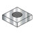 M5-0.8 Metric Din 562 Thin Square Nut A2 Stainless Steel (Pack Qty 3,000) BC-M5D562A2