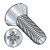 M2-0.40X8 Din 7500 M Metric Type Z Flat Thread Rolling Screw Zinc Wax (Pack Qty 10,000) BC-M28D7500M