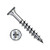 7-12X3/4 Phillips Flat Head w/Nibs Deep Thread Wood Screw Type 17 Full Thread Zinc (Pack Qty 10,000) BC-0712DPF17