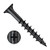 8X1 1/8 Phillips Flat Head with Nibs Deep Thread Wood Screw Type 17 2/3 Thread Black Oxide (Pack Qty 8,500) BC-0818DPF17B