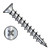 8-11X3/4 Phillips Flat No Nibs Deep Thread Screw Type 17 point Full Thread Zinc (Pack Qty 6,000) BC-0812DPF17NN