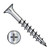 8X1 1/8 Phillips Flat Head w/Nibs Deep Thread Wood Screw Type 17 Point 2/3 Thread Zinc (Pack Qty 8,500) BC-0818DPF17