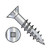8X1 5/8 Flat Head Nibbed Square Recess Deep Thread Wood Screw Type 17 2/3 Thread Zinc (Pack Qty 4,800) BC-0826DQF17D