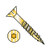 6-13X1 5/8 6 Lobe Flat Nibs Coarse Thread Type 17 Exterior Screw Partial Thread Zinc Yellow (Pack Qty 5,000) BC-0626DTF17Y