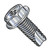 8-32X1/2 Phillips Indented Hex Washer Thread Cutting Screw Type 23 Fully Threaded Zinc (Pack Qty 10,000) BC-08083PW