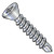 8-18X3 Square Recess Flat Trim Head Self Drilling Screw Full Thread Zinc (Pack Qty 1,000) BC-0848KQFT