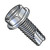 4-40X1/4 Slotted Indented Hex Washer Thread Cutting Screw Type 23 Fully Threaded Zinc (Pack Qty 10,000) BC-04043SW