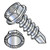 12-14X1 6 Lobe Indented Hex Washer Serrated Self Drilling Screw Full Thread Zinc (Pack Qty 2,000) BC-1216KTWS