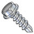 10-16X3/4 Unslotted Indented Hex washer Self Drill Screw #1 Point Full Thread Zinc (Pack Qty 4,000) BC-1012KW1