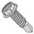 12-24X2 Unslotted Hex washer Self Drill Full Thread Machine Screw Zinc 1,000hours Salt Spray (Pack Qty 1,500) BC-1232KWMSHC