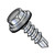 1/4-14X6 Unslotted Hex washer w/Bonded NEO EPDM Washer Self Drill Screw Full Thread Zinc (Pack Qty 100) BC-1496KWN