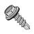 8-18X1 1/4 Unslotted Hex Washer Bonded NEO EPDM Washer Self Drill Full Thread Zinc 1000hrs Salt (Pack Qty 2,000) BC-0820KWNHC