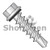 12-14X2 Hex Flange Self Drill with Rubber Washer Full Thread Zinc 1000hours Salt Spray (Pack Qty 1,000) BC-1232KWWHC