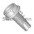 1/4-20X3/4 Slotted Indented Hex washer Thread Cutting Screw Type23 Fully Thread 18-8 Stainless (Pack Qty 1,000) BC-14123SW188