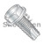 10-24X3/8 Unslotted Indented Hex Washer Thread Cutting Screw Type 23 Fully Threaded Zinc (Pack Qty 8,000) BC-10063W