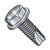 10-32X5/8 Unslotted Indented Hex Washer Thread Cutting Screw Type 23 Fully Threaded Zinc (Pack Qty 6,000) BC-11103W