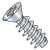 M3.5-1.57X12 Metric Phillips Flat Head PT Ejot Alternative 30 Degree Fully Threaded Zinc (Pack Qty 5,000) BC-M3.512PTPF