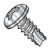 8-18X1 1/4 Phillips Pan Thread Cutting Screw Type 25 Fully Threaded 18-8 Stainless Steel (Pack Qty 2,000) BC-08205PP188