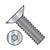 6-32X1/2 6 Lobe Flat 100 Degree Machine Screw Fully Threaded Zinc (Pack Qty 10,000) BC-0608MT1