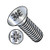 6-32X1/4 Pozi Drive Alternative Type 1A Recess Flat Machine Screw Fully Threaded Zinc (Pack Qty 10,000) BC-0604MZF
