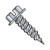 8-15X1 1/2 Slotted Hex Washer Self Piercing 5/16 Across Flats Full Thread Zinc Sharp Point (Pack Qty 4,000) BC-082431PSW