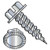 8-15X3/8 Slotted Ind Hex Washer Serrated 1/4" Across The Flats Full Thread Self Piercing Needle Zinc (Pack Qty 10,000) BC-0806PSWS